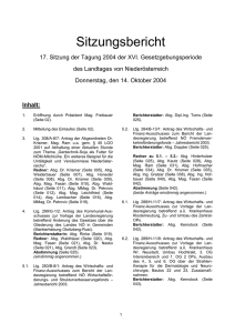 Inhalt: - beim Nieder&ouml;sterreichischen Landtag