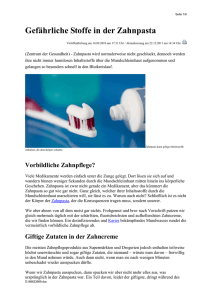 Gefährliche Stoffe in der Zahnpasta - heilpraktiker