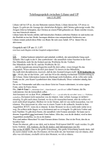 Telefongespr&auml;ch zwischen Liliane und UP