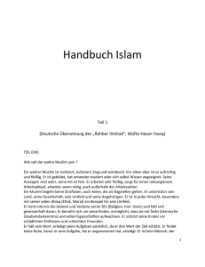 Handbuch Islam Teil 1 (Deutsche Übersetzung des „Rehber Ilmihali