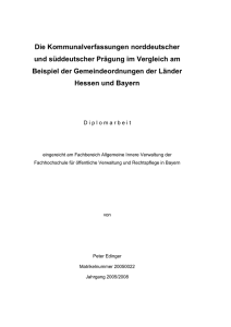 3 Die Organe der hessischen und bayerischen Gemeinde