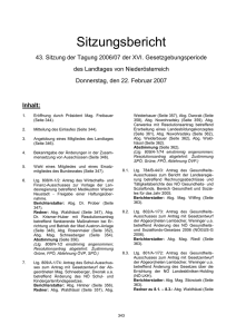 Inhalt: - beim Nieder&ouml;sterreichischen Landtag