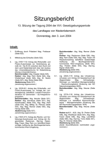 Inhalt: - beim Nieder&ouml;sterreichischen Landtag