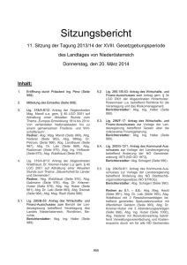 Inhalt: - beim Nieder&ouml;sterreichischen Landtag