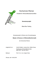 Black-Box-Tests - Hochschule Wismar