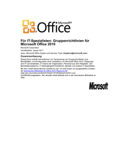 FAQ: Group Policy (Office 2010)
