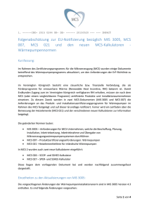 Folgenabschätzung zur EU-Notifizierung bezüglich MIS 3005, MCS