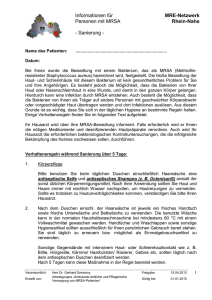 MRSA-Patienteninformation - MRE-Netzwerk Rhein-Nahe