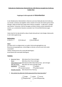 Feldstudie der Medizinischen Kleintierklink der LMU M&uuml;nchen