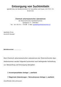 Entsorgung von Suchtmitteln - Österreichische Apothekerkammer