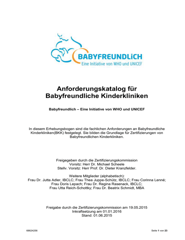 Anforderungskatalog Kinderklinik