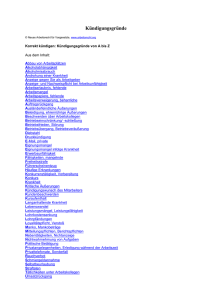 Arbeitsrecht, Verschiedenes Erstellt: 16.02.2012