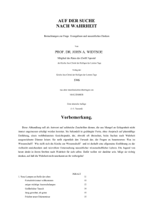 Prof. Dr John A. Widtsoe -.Auf der Suche nach Wahrheit