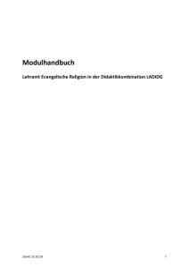 Modulhandbuch - Evangelische Religionspädagogik