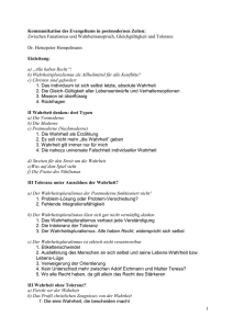 Kommunikation des Evangeliums in postmodernen Zeiten: