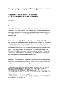 &bdquo;Die Beschr&auml;nkung auf die menschliche Figur und auf den Kopf hat