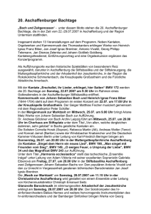 Pressetext kurz - Aschaffenburger Bachtage