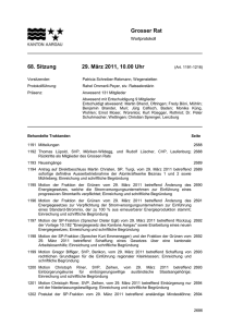 Grosser Rat Wortprotokoll 68. Sitzung 29. M&auml;rz 2011, 10.00 Uhr (Art