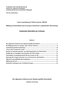 Reformschule und Biographie Bildung in Deutschland u. Europa