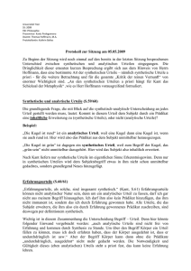 Universität Trier SS: 2009 FBI: Philosophie Proseminar: Kants
