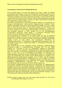 Chronologisches mittelhochdeutsches W&ouml;rterbuch