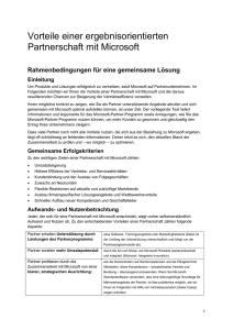 Rahmenbedingungen für eine gemeinsame Lösung