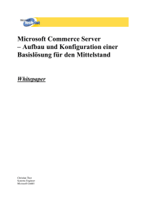 Microsoft Commerce Server – Aufbau und Konfiguration einer