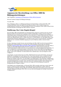 Office 2000-Benutzereinstellungsstruktur