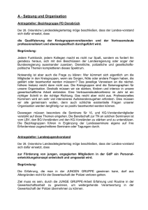 Satzung und Organisation