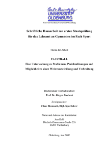 2. Faustball - Definition und historischer Abriß