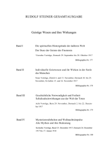 RUDOLF STEINER GESAMTAUSGABE Geistige Wesen und ihre