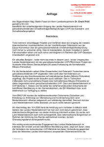 Anfrage - beim Niederösterreichischen Landtag