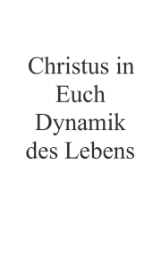 Christus in Euch - Dynamik des Lebens