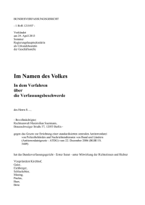 BUNDESVERFASSUNGSGERICHT - 1 BvR 1215/07