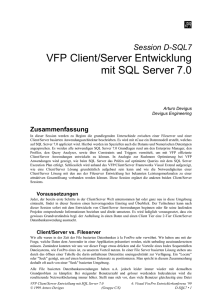 VFP Client/Server Entwicklung mit SQL Server 7.0 - dFPUG