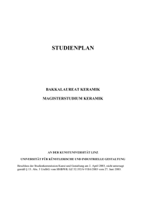 studienplan magisterstudium keramik