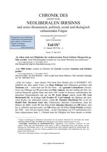 1 Chronik des (nicht nur) NEOLIBERALEN IRRSINNS und seiner