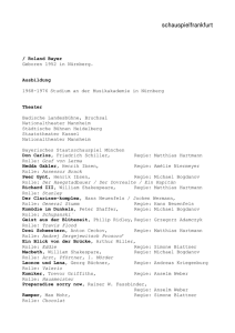 Biografie Bayer, Roland  - St&auml;dtische B&uuml;hnen Frankfurt am Main