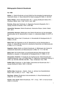 Hermann Wettstein: Buxtehude-Bibliographie