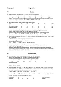 Regression - SchülerInnen und LehrerInnen Homepages der BHAK