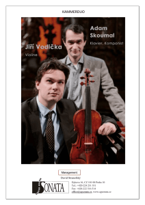 Jiří Vodička - Violine Adam Skoumal – Klavier Programmvorschläge