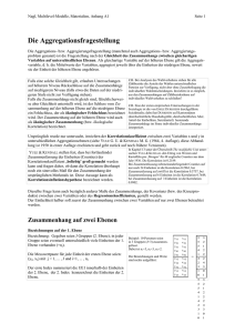 Die Aggregationsfragestellung