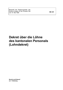 Botschaft des Regierungsrates des Kantons Aargau an den Grossen