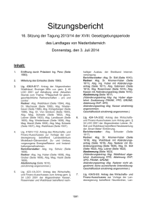 Inhalt: - beim Nieder&ouml;sterreichischen Landtag