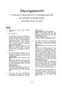 Inhalt: - beim Nieder&ouml;sterreichischen Landtag