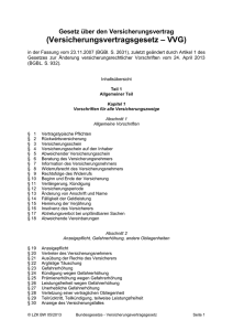 Versicherungsvertragsgesetz – VVG