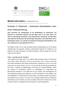 Erstmals in Österreich - Ambulante Rehabilitation