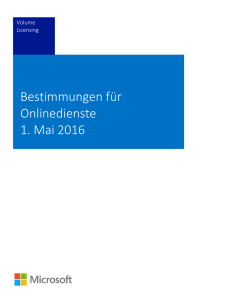Microsoft Online Service Terms - Microsoft Volume Licensing