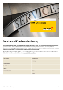 Service und Kundenorientierung