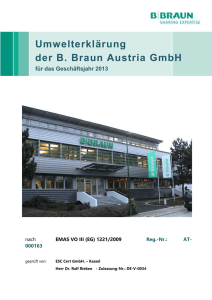 umwelterklärung - B. Braun Austria GmbH